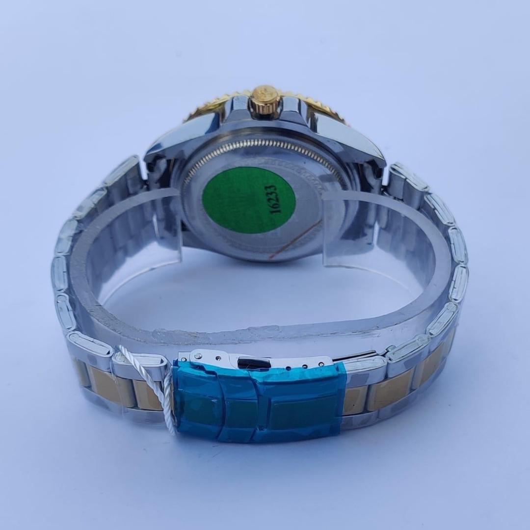 Rolex black dial chain man watch