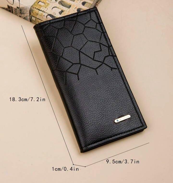 vertical men leather wallet