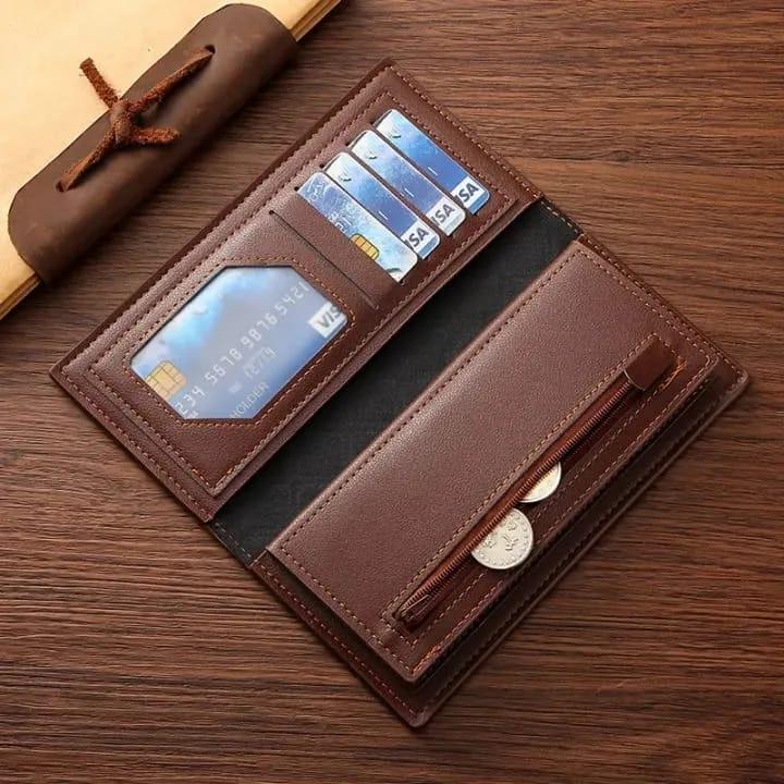 vertical men leather wallet