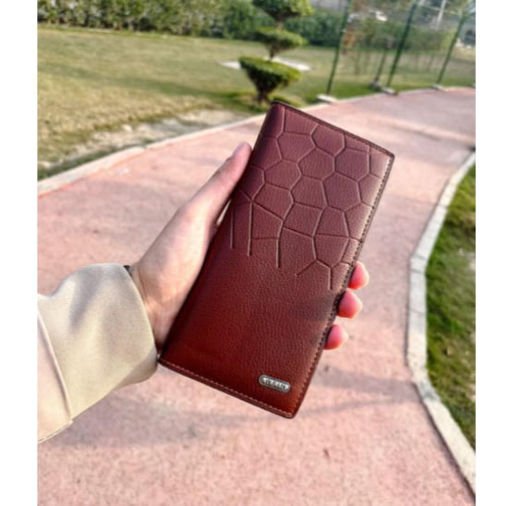 vertical men leather wallet