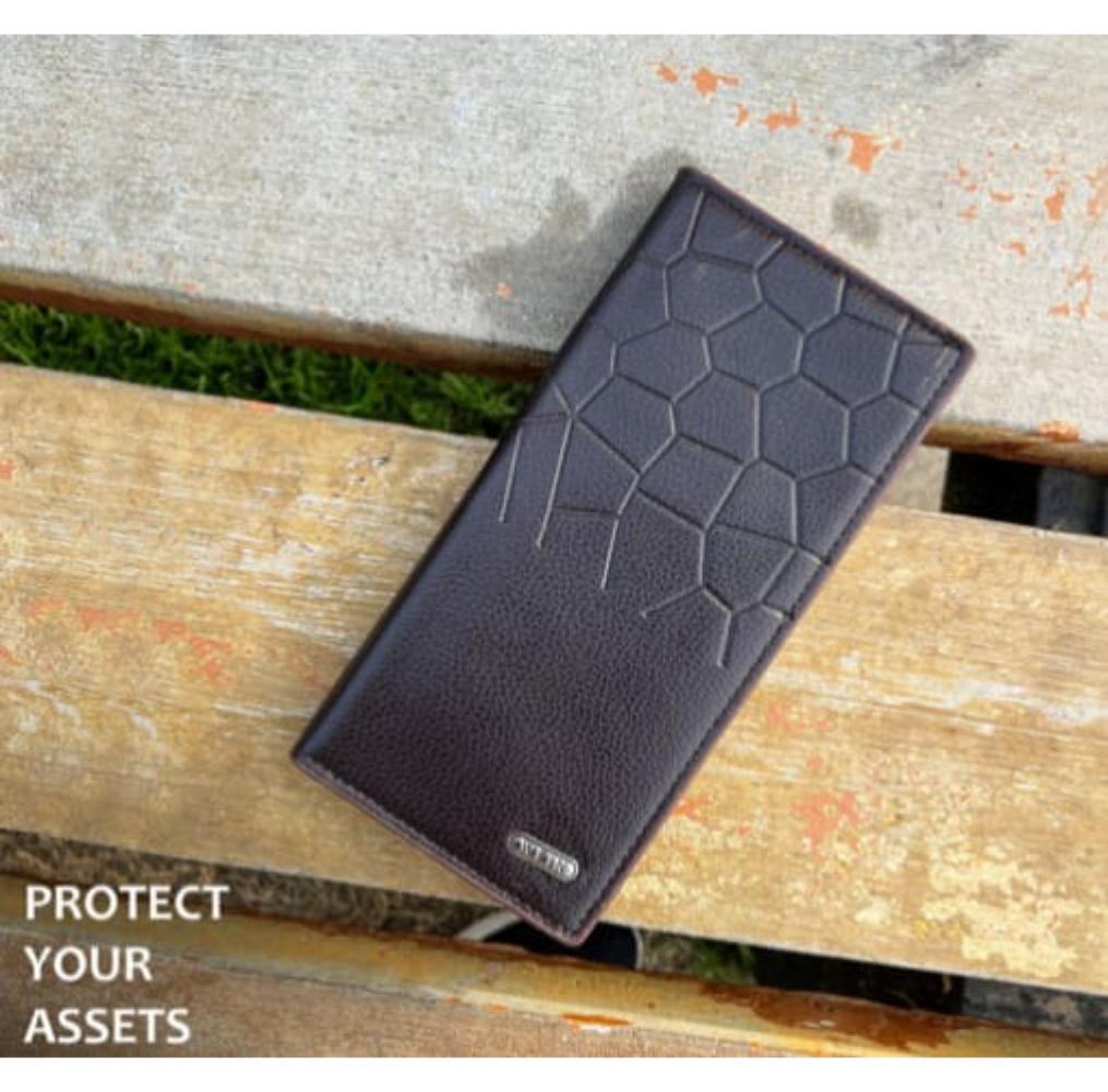 vertical men leather wallet