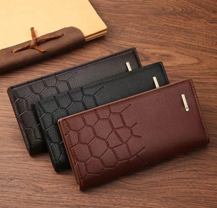 vertical men leather wallet