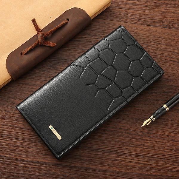 vertical men leather wallet