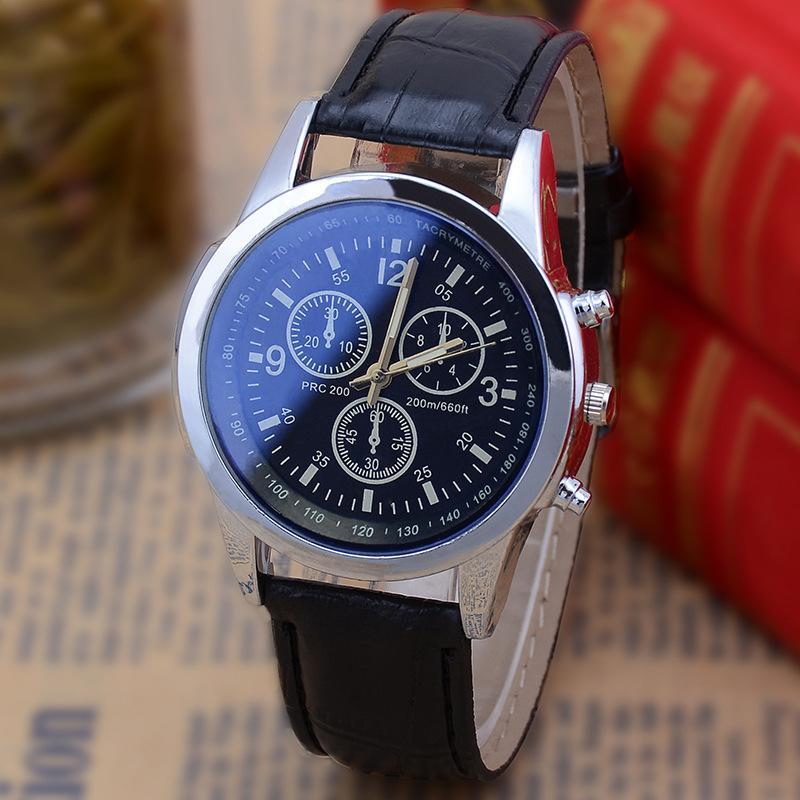 three eye brown band watch