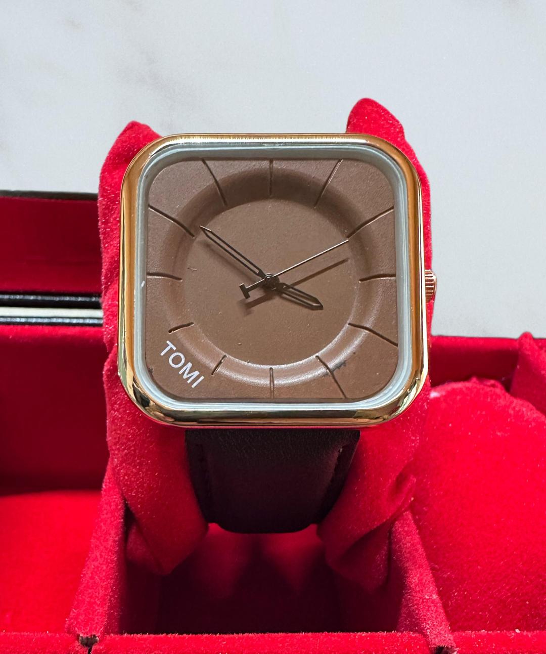 unisex square dial watch