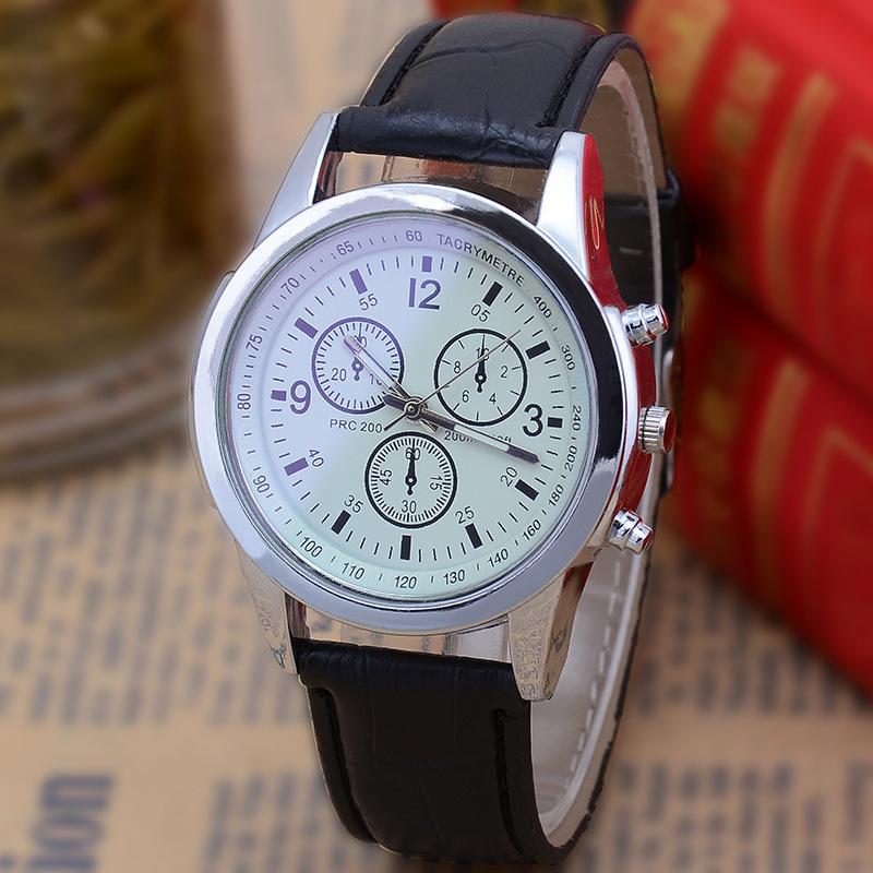 three eye brown band watch
